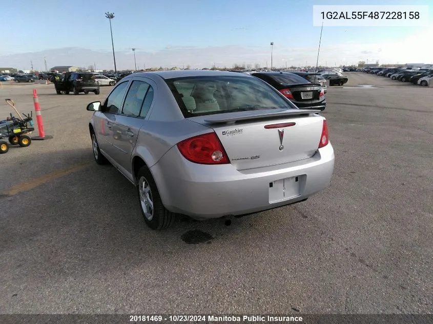 2008 Pontiac G5 Se VIN: 1G2AL55F487228158 Lot: 20181469