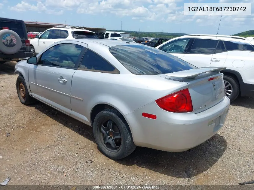 2008 Pontiac G5 VIN: 1G2AL18F687230742 Lot: 39769801