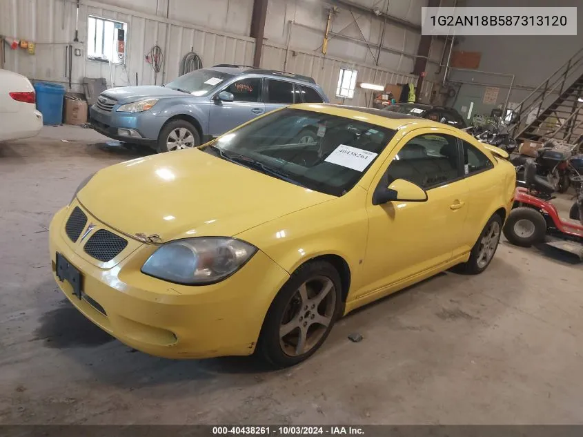 2008 Pontiac G5 Gt VIN: 1G2AN18B587313120 Lot: 40438261