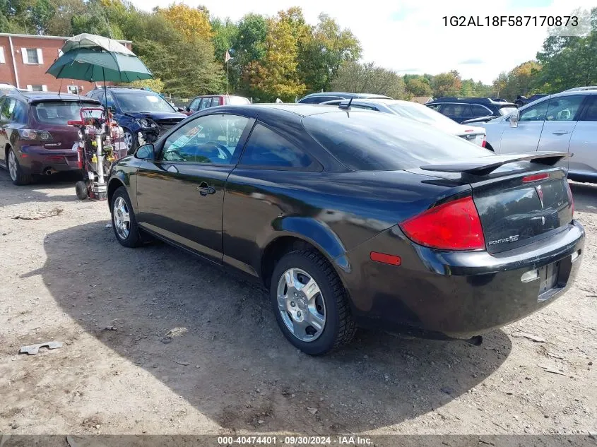 2008 Pontiac G5 VIN: 1G2AL18F587170873 Lot: 40474401