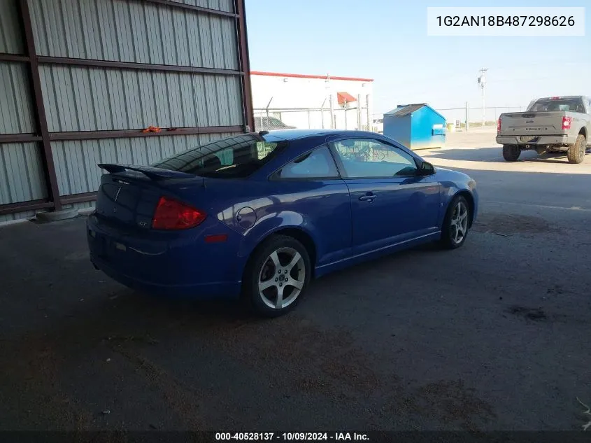 2008 Pontiac G5 Gt VIN: 1G2AN18B487298626 Lot: 40528137