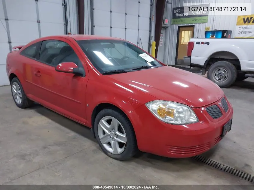 2008 Pontiac G5 VIN: 1G2AL18F487172114 Lot: 40549014