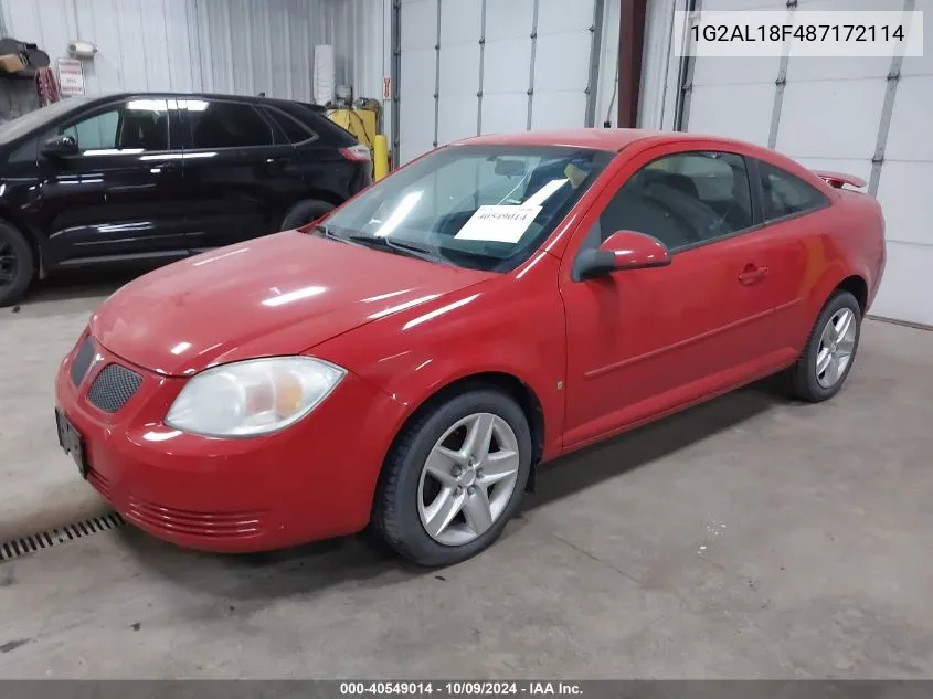 2008 Pontiac G5 VIN: 1G2AL18F487172114 Lot: 40549014