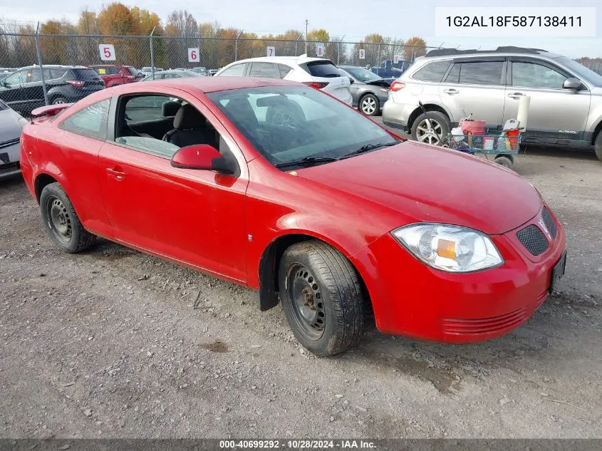 2008 Pontiac G5 VIN: 1G2AL18F587138411 Lot: 40699292