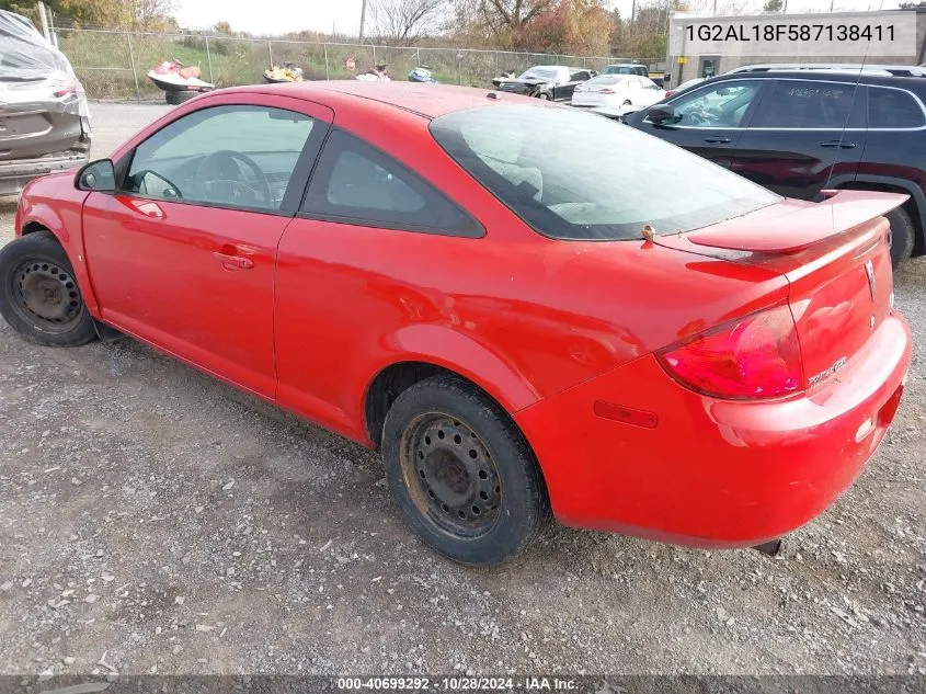 2008 Pontiac G5 VIN: 1G2AL18F587138411 Lot: 40699292