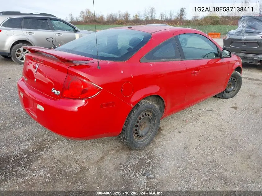 2008 Pontiac G5 VIN: 1G2AL18F587138411 Lot: 40699292