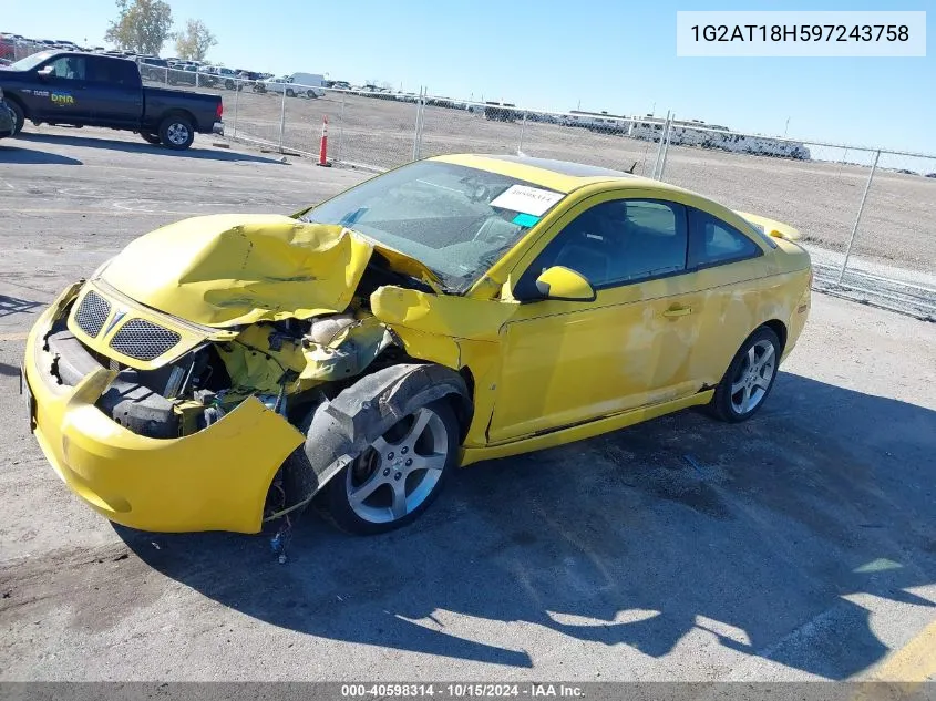 2009 Pontiac G5 Gt VIN: 1G2AT18H597243758 Lot: 40598314