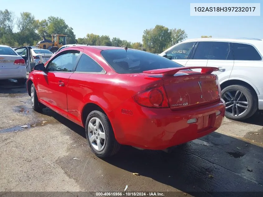 2009 Pontiac G5 VIN: 1G2AS18H397232017 Lot: 40615956