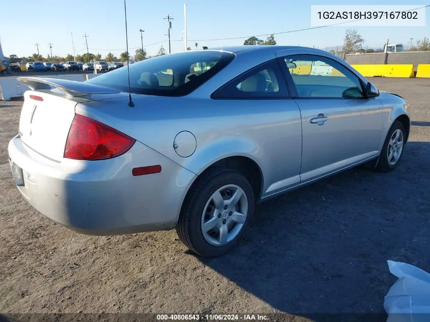 2009 Pontiac G5 VIN: 1G2AS18H397167802 Lot: 40806543