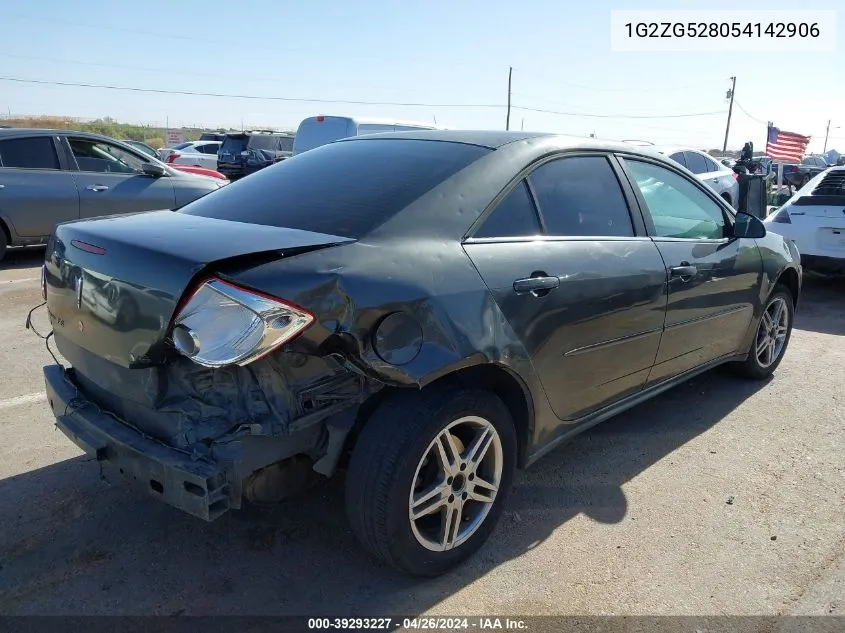 1G2ZG528054142906 2005 Pontiac G6