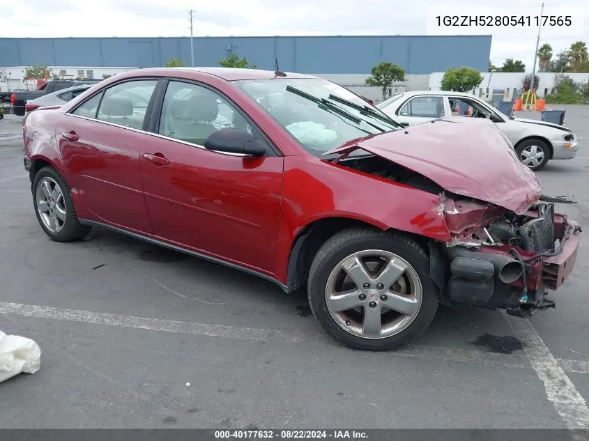 1G2ZH528054117565 2005 Pontiac G6 Gt