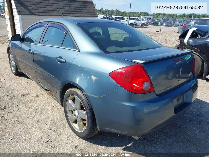 2005 Pontiac G6 Gt VIN: 1G2ZH528754165032 Lot: 40218554