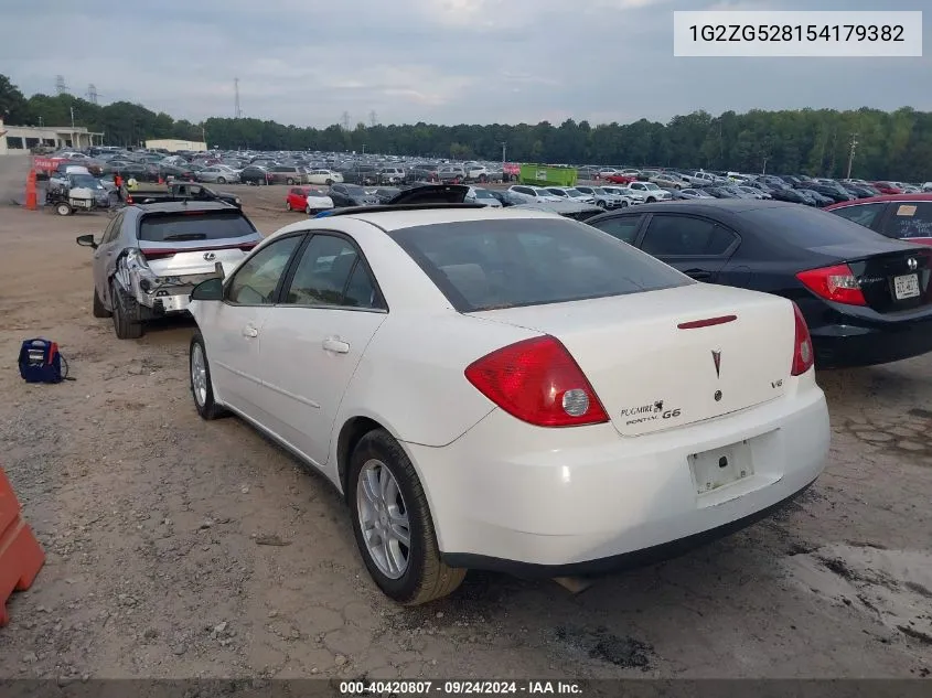 2005 Pontiac G6 VIN: 1G2ZG528154179382 Lot: 40420807