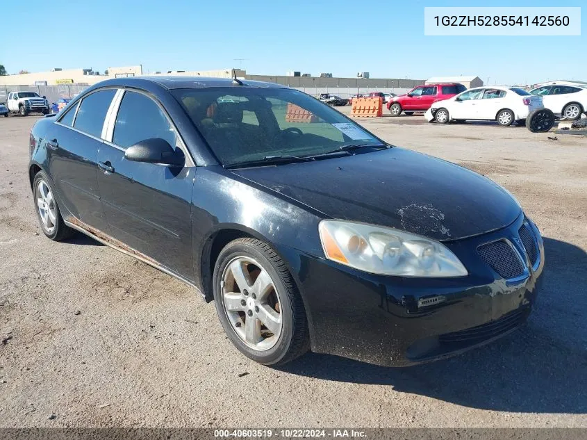 2005 Pontiac G6 Gt VIN: 1G2ZH528554142560 Lot: 40603519