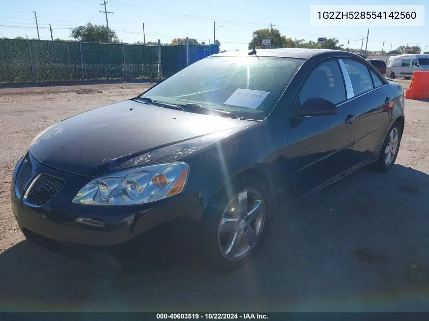 2005 Pontiac G6 Gt VIN: 1G2ZH528554142560 Lot: 40603519