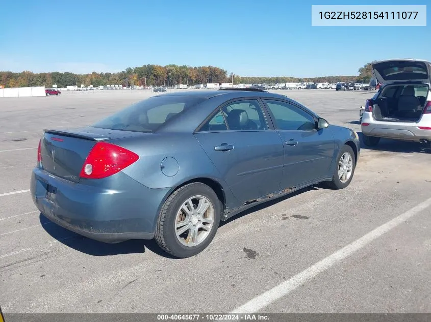 2005 Pontiac G6 Gt VIN: 1G2ZH528154111077 Lot: 40645677