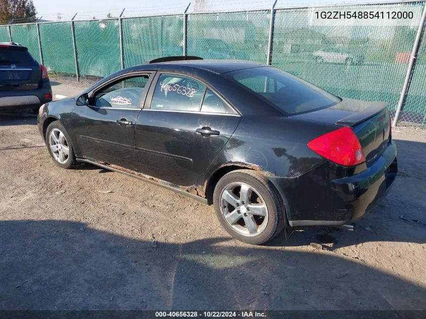 2005 Pontiac G6 Gt VIN: 1G2ZH548854112000 Lot: 40656328