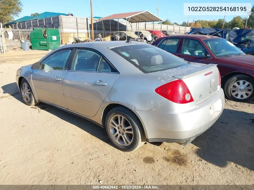 2005 Pontiac G6 VIN: 1G2ZG528254168195 Lot: 40662642