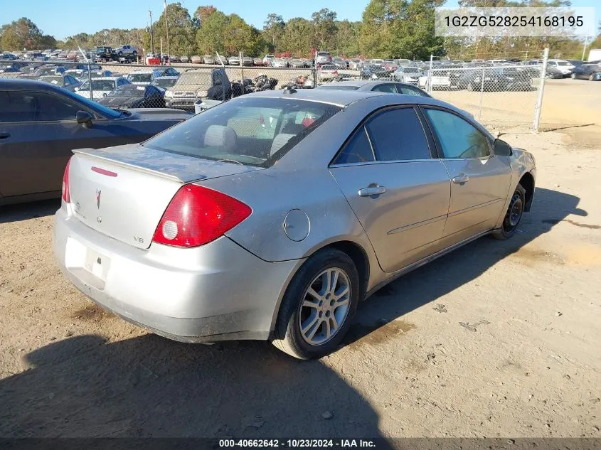 2005 Pontiac G6 VIN: 1G2ZG528254168195 Lot: 40662642