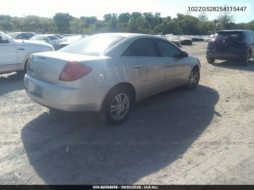 2005 Pontiac G6 VIN: 1G2ZG528254115447 Lot: 40764076