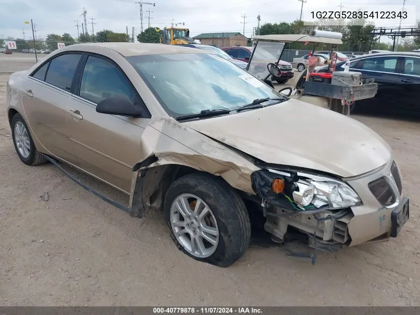 2005 Pontiac G6 VIN: 1G2ZG528354122343 Lot: 40779878