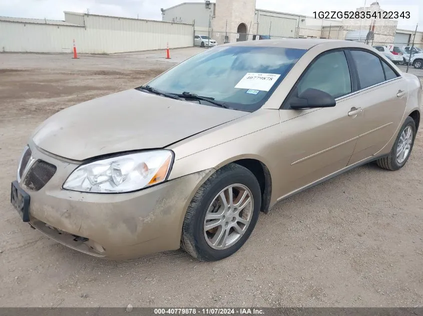 2005 Pontiac G6 VIN: 1G2ZG528354122343 Lot: 40779878