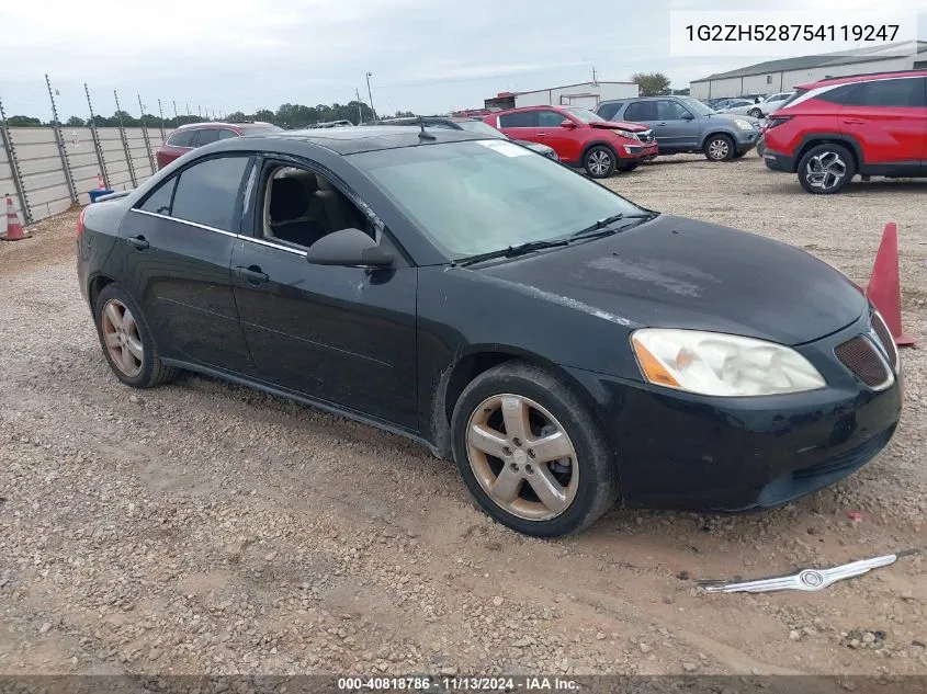 1G2ZH528754119247 2005 Pontiac G6 Gt