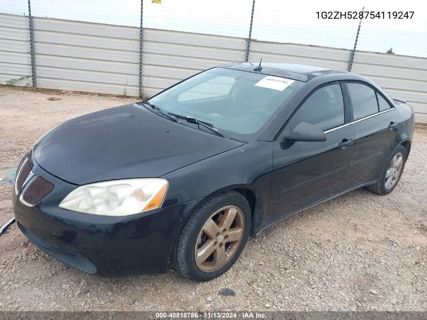 1G2ZH528754119247 2005 Pontiac G6 Gt