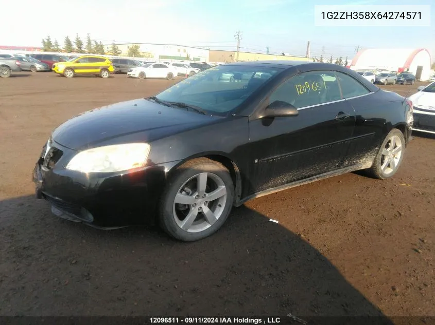 1G2ZH358X64274571 2006 Pontiac G6 Gt