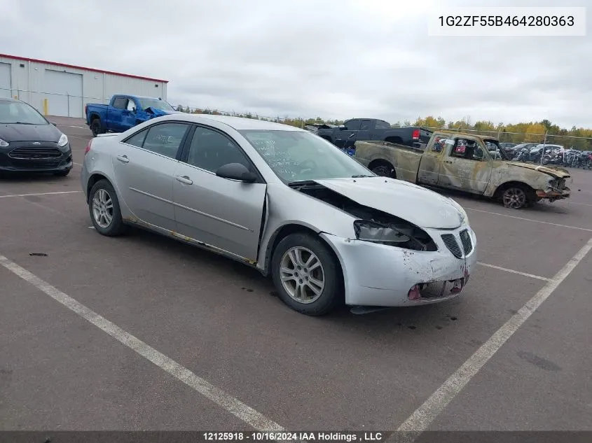 1G2ZF55B464280363 2006 Pontiac G6