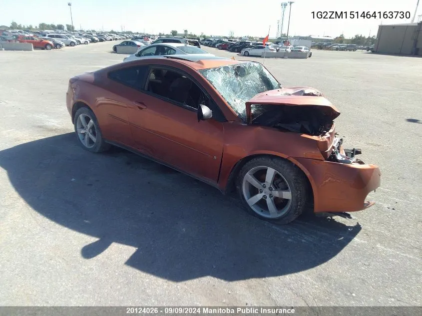 1G2ZM151464163730 2006 Pontiac G6 Gtp