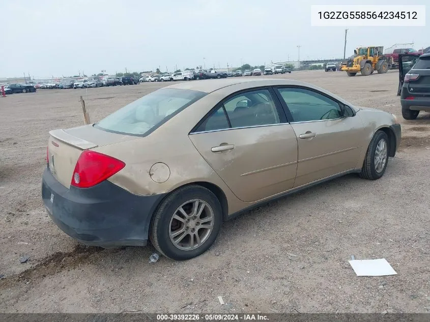 1G2ZG558564234512 2006 Pontiac G6