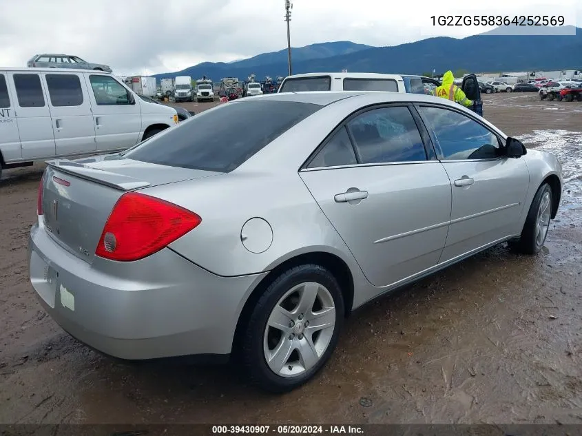 2006 Pontiac G6 VIN: 1G2ZG558364252569 Lot: 40725811