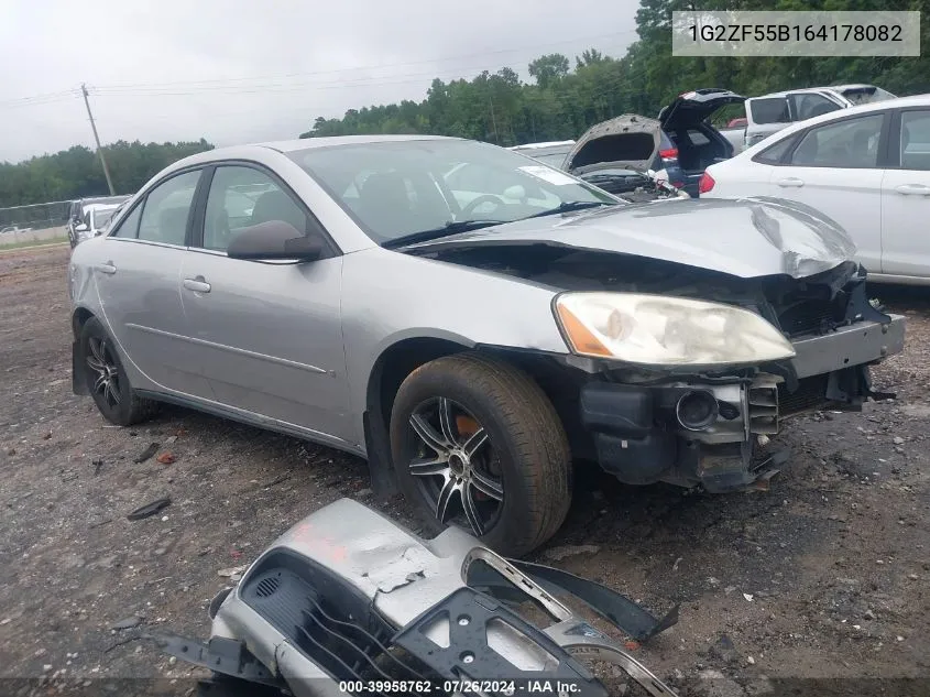 2006 Pontiac G6 VIN: 1G2ZF55B164178082 Lot: 39958762