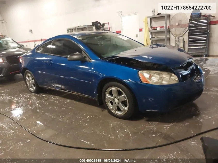 2006 Pontiac G6 Gt VIN: 1G2ZH178564272700 Lot: 40029849