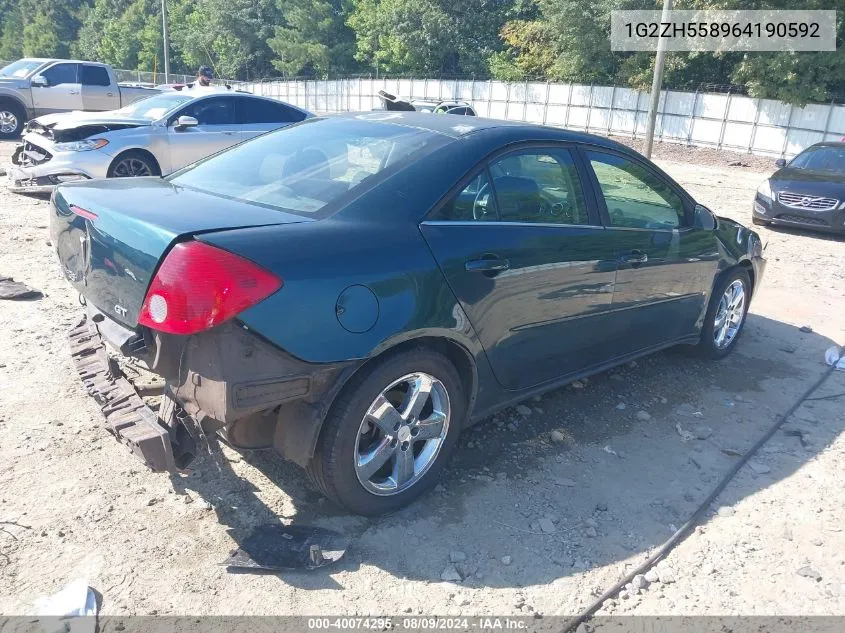 2006 Pontiac G6 Gt VIN: 1G2ZH558964190592 Lot: 40074295