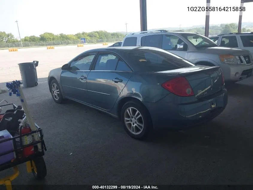 1G2ZG558164215858 2006 Pontiac G6