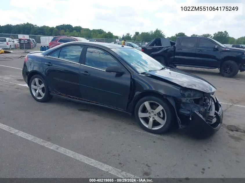 2006 Pontiac G6 Gtp VIN: 1G2ZM551064175249 Lot: 40219885