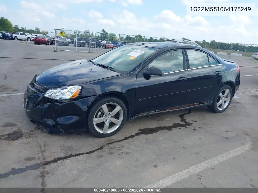 2006 Pontiac G6 Gtp VIN: 1G2ZM551064175249 Lot: 40219885