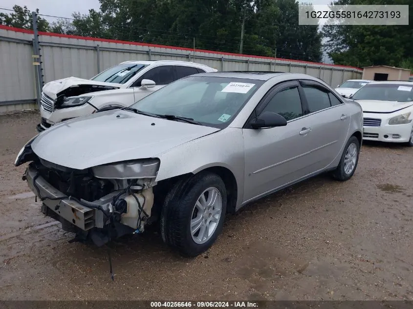 2006 Pontiac G6 VIN: 1G2ZG558164273193 Lot: 40256646