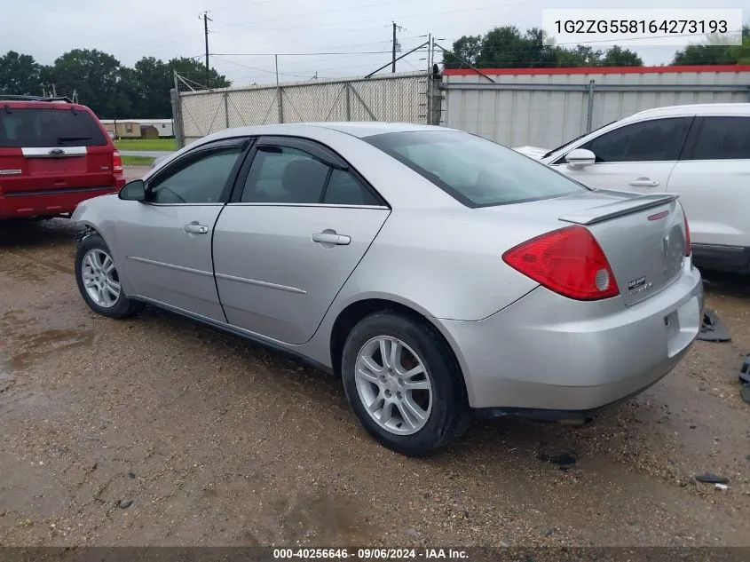 2006 Pontiac G6 VIN: 1G2ZG558164273193 Lot: 40256646