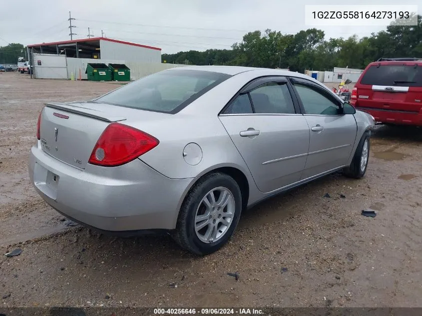 2006 Pontiac G6 VIN: 1G2ZG558164273193 Lot: 40256646