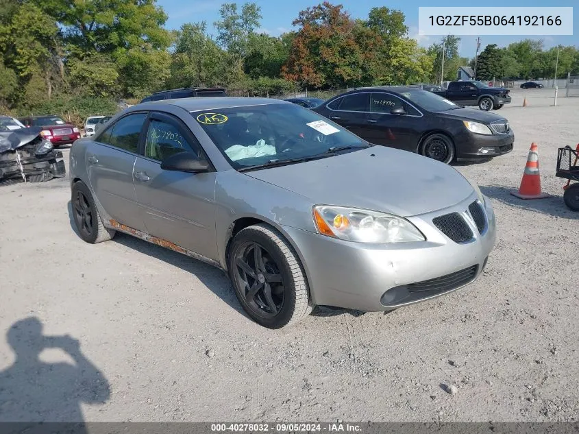 1G2ZF55B064192166 2006 Pontiac G6 Se