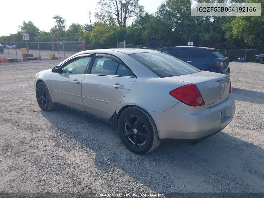 2006 Pontiac G6 Se VIN: 1G2ZF55B064192166 Lot: 40278032