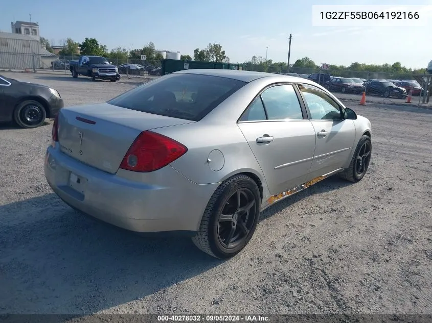 1G2ZF55B064192166 2006 Pontiac G6 Se