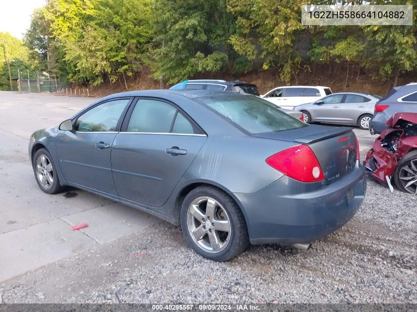 2006 Pontiac G6 Gt VIN: 1G2ZH558664104882 Lot: 40295557