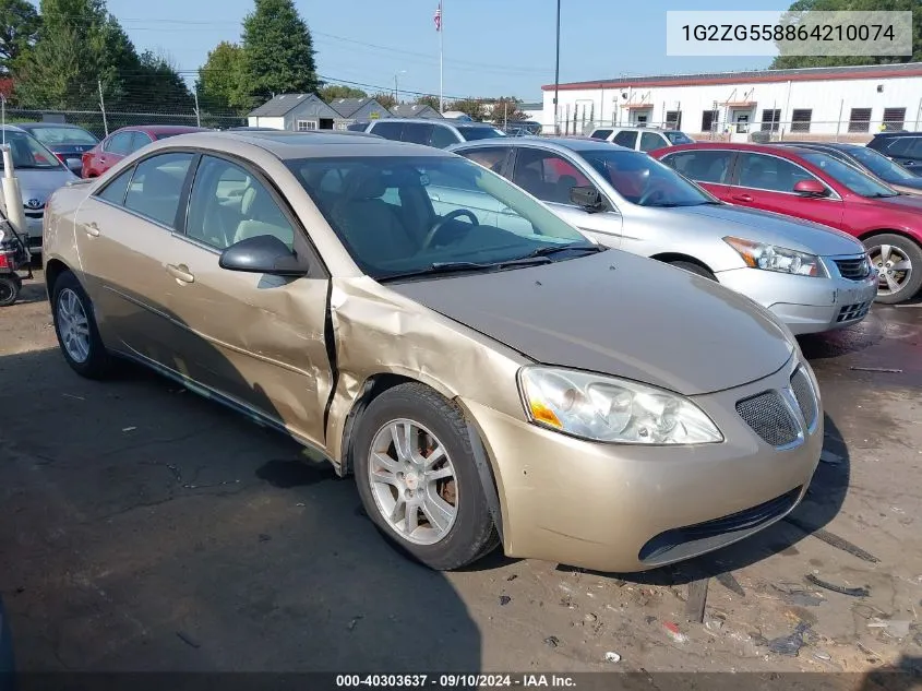 1G2ZG558864210074 2006 Pontiac G6 Se1