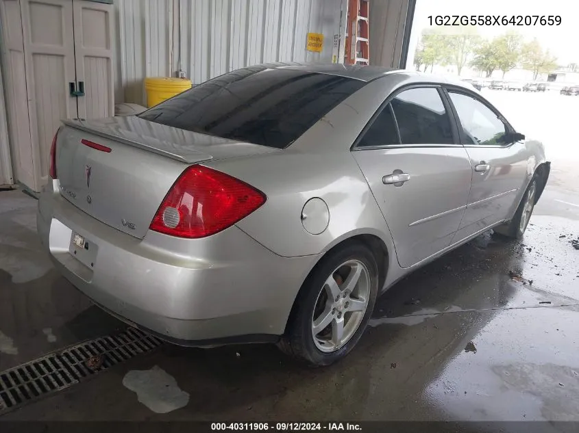 1G2ZG558X64207659 2006 Pontiac G6