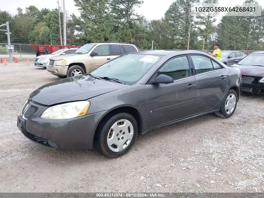 2006 Pontiac G6 VIN: 1G2ZG558X64268431 Lot: 40312974