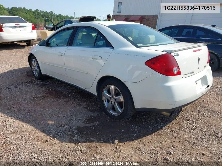 1G2ZH558364170516 2006 Pontiac G6 Gt